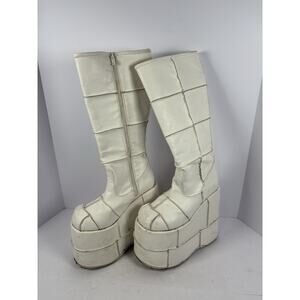 Demonia White Stack-301 knee-high boots Size Men 6